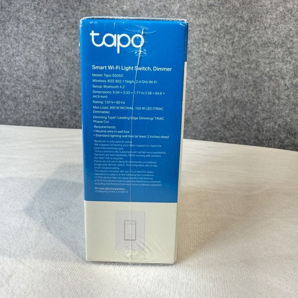 Tapo Smart Wi Fi Light Switch Dimmer Single Pole Tapo S505D New - Picture 3 of 6